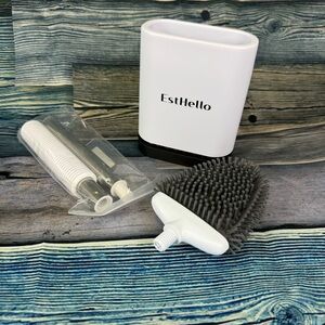 Toilet Brush and Holder Set for Bathroom, Flexible Silicone Bristles